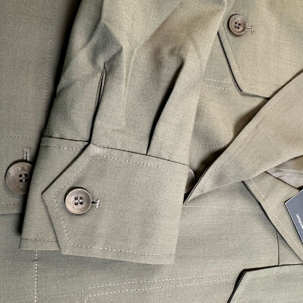 NWT GATQ Women’s Olive Green Utility Cropped Shirt Jacket - Large - Picture 9 of 12